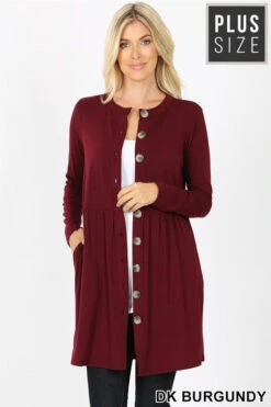 OT-D {Well Traveled} WINE Cardigan ***FLASH SALE***with Functional Buttons PLUS SIZE 1X 2X 3X -Cheap Clothing Store 0 93863b28 9633 4f56 98a5 8a9998b4e96d