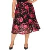 BT-A M-109 {Alfani} Black/Fuchsia Skirt RETAIL $89.50 PLUS SIZE 14W 22W 24W