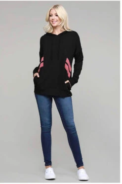 HD-Y {Just So You Know} Black Hoodie With Mauve Detail ***FLASH SALE*** -Cheap Clothing Store IMG 7486