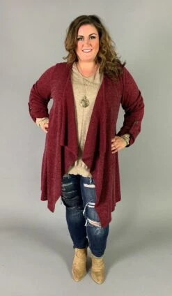 OT-K {Walk In The Park} Burgundy Cardigan With Roll-Tab Sleeves -Cheap Clothing Store IMG 8298 69820ac4 fd5a 4dd4 8f97 4020908ffdaa