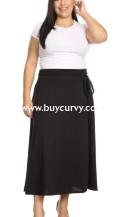 BT-M {Nothing Compares To You} Black Overlap Skirt -Cheap Clothing Store bt m nothing compares to you black overlap skirt bottoms curvy boutique plus size clothing 1 600