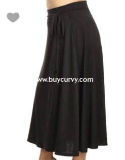 BT-M {Nothing Compares To You} Black Overlap Skirt -Cheap Clothing Store bt m nothing compares to you black overlap skirt bottoms curvy boutique plus size clothing 2 716