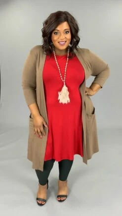 OT-Y {Free Falling} MOCHA Slouchy Pocket***SALE*** Cardigan