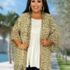 64 OT-I {New Goals} Yellow Leopard Prnt Kimono PLUS SIZE XL 1X 2X