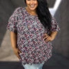28 PSS {Always Inticing} Navy/Pink Ditsy Floral Print Top EXTENDED PLUS SIZE 4X 5X 6X -Cheap Clothing Store image 0c316a9e 3ea8 4fed 832e bbcc2ff42197