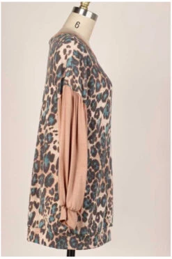 21 CP-B {Meant Well} Mocha Teal Leopard Knit Top PLUS SIZE XL 2X 3X -Cheap Clothing Store image 0dbb8a27 8f27 43b0 ae21 7d0787a29f75