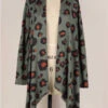 19 OT-A {Real Life} Green Cheetah Cardigan PLUS SIZE 1X 2X 3X