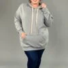 HD-P {Let's Be Casual} Gray Sweatshirt Hoodie With Front Pocket