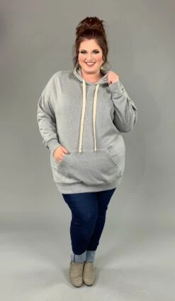 HD-P {Let's Be Casual} Gray Sweatshirt Hoodie With Front Pocket