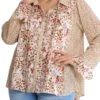 22 CP {Rules For Success} Umgee Ivory Brown Floral Top PLUS SIZE XL 1X 2X -Cheap Clothing Store image 160062e8 7a67 4518 a3f0 b064802e9ae5