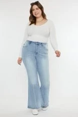 LEG-46 {KanCan} Med. High Rise Flared Jeans EXTENDED PLUS SIZE 16 18 20 22