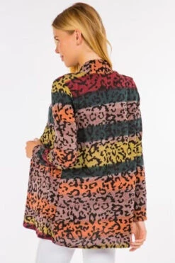 16 OT-A {Spill The Wild} Multi-Color Striped Leopard Cardigan PLUS SIZE 1X 2X 3X -Cheap Clothing Store image 17bf440d 0724 4091 8bec 1cab9f889606