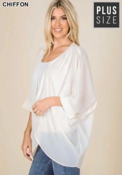 71 OT-A {Creamy Dreamy} Cream Chiffon Shrug Kimono Plus Size 1X 2X 3X -Cheap Clothing Store image 1a7b23db d26e 41da b92f 7eb972f77cb4