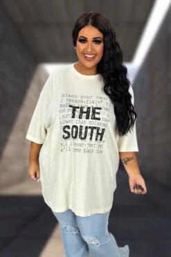 22 GT {The South} Cream Graphic Tee PLUS SIZE 3X