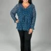 PLS-A M-109 {Style & Co} Teal Print Sheer Mesh Top *SALE* Retail $59.50 PLUS SIZE 3X -Cheap Clothing Store image 260baf18 9562 40b7 ab5c 80661fc0b028