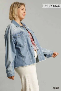 41 OT-A {Mega Star} "UMGEE" Light Blue Denim Jacket PLUS SIZE XL 1X 2X -Cheap Clothing Store image 2663df8a 80da 4d48 be05 b150329dfd9f