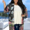 26 OT-A {A Beautiful World} Black Floral Print Kimono PLUS SIZE XL 1X 2X -Cheap Clothing Store image 30097c9c 9373 4380 9e9a 47f42cdcf4bb