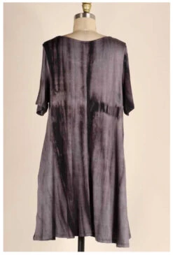 PSS-G {Across Skies} ***SALE***Black Grey Tie Dye Neck Detail Tunic PLUS SIZE 1X 2X 3X -Cheap Clothing Store image 374c973d 04c4 4a67 8c0a 73f9878bb86f