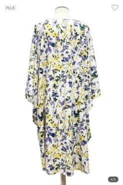 52 OT-B {Sweet As Ever} SALE! Ivory/Lavender Floral Kimono EXTENDED PLUS SIZE 3X 4X 5X -Cheap Clothing Store image 3d218816 973e 4647 8f53 b9f6b6071022