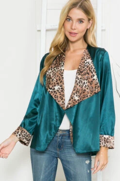 OT (Night Out In Memphis) Hunter Green & Leopard Cardigan -Cheap Clothing Store image 40447918 ccfc 4e51 aea8 f619ad3702eb