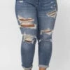 LEG-44 Or BT-M {Judy Blue Mid-Rise Boyfriend Fit} Med. Destroy Jeans EXTENDED PLUS SIZE 14 22 -Cheap Clothing Store image 4b8e1f2f 9868 4d1f b5b7 043303425174