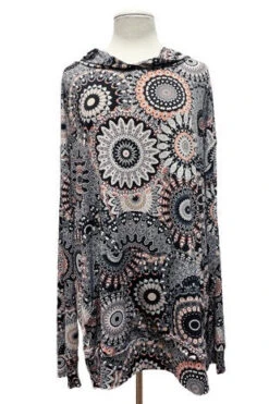 12 HD-B {Play It Smart} Grey Mandala Print Hoodie EXTENDED PLUS SIZE 3X 4X 5X -Cheap Clothing Store image 63f29150 2cbb 4027 9cf4 233dd59cff3e