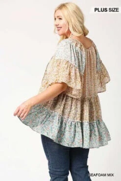 93 CP-C {Bring Me Flowers} GiGiO Floral Chiffon Peasant Top PLUS SIZE XL 1X 2X -Cheap Clothing Store image 6997273b 5216 4bf9 b763 31dcb6c8b5f0