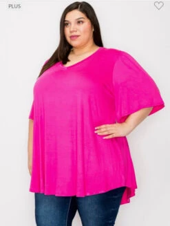 29 SSS-P {My Must Have} Fuchsia V-Neck Tunic EXTENDED PLUS SIZE 3X 4X 5X -Cheap Clothing Store image 6ada8b4b 8718 4703 93ba d2d3fdd52b80