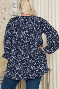 75 PQ-I {Let It Grow Strong} Navy Floral Babydoll Top EXTENDED PLUS SIZE 3X 4X 5X -Cheap Clothing Store image 6c5e087e f276 4d1a 86cb 96ccad7514fc