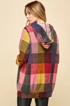 56 HD-D {Get On Board} Red/Pink Plaid Hoodie PLUS SIZE 1X 2X 3X -Cheap Clothing Store image 6d578907 397d 4e0e 995b 3be10dea87f4