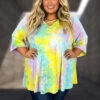 50 PSS {My Treasure} Yellow/Purple Tie Dye Criss-Cross Tunic CURVY BRAND!!! EXTENDED PLUS SIZE 4X 5X 6X -Cheap Clothing Store image 7c4230f2 193f 459e 99af bf968798a1e1