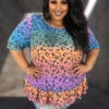 63 PSS {Leopard In Color} Multi-Color Ruffle Hem Top EXTENDED PLUS SIZE 4X 5X 6X -Cheap Clothing Store image 86d0f20f d6fa 4cdd b93c 15f71d2b812b