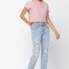 BT-F {Judy Blue Boyfriend Fit} Lt. Blue Ripped Jeans PLUS SIZE 20W 22W