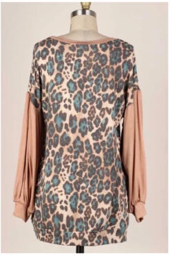 21 CP-B {Meant Well} Mocha Teal Leopard Knit Top PLUS SIZE XL 2X 3X -Cheap Clothing Store image 921f6cfd 7077 4df0 85c6 e9b9dc8af7a4