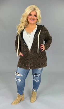 OT-N {Worth The Wait} Americano Mineral Wash Hoodie Jacket PLUS SIZE 1X 2X 3X -Cheap Clothing Store image 970e3de2 cd9e 4493 9f96 d86cf33b742a