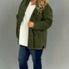 OT-D "UMGEE" Olive Green Snap Denim Army Jacket With Pockets -Cheap Clothing Store image 997f48bc 5c13 4fac 9210 c55b393912a2