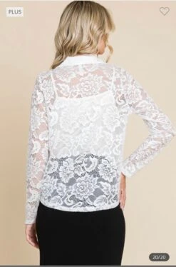 26 OT-E {Love Secrets} Ivory Lace Front Tied Cardigan PLUS SIZE 1X 2X 3X -Cheap Clothing Store image 9abbfa47 f8bb 4945 b0c9 796da18d1b22