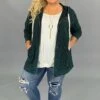 OT-P {Worth The Wait} Forest Green ***FLASH SALE***Mineral Wash Hoodie Jacket SALE!!