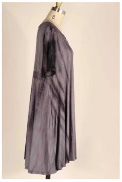 PSS-G {Across Skies} ***SALE***Black Grey Tie Dye Neck Detail Tunic PLUS SIZE 1X 2X 3X -Cheap Clothing Store image a665532a 6ac5 4bba a56a 02f227ce1de0