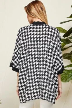 26 OT-U {In The Works} Black Houndstooth Kimono PLUS SIZE XL 2X 3X -Cheap Clothing Store image a74a6061 c412 42b7 a3db cb206072fff3