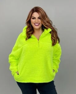 25 OR 31 SLS-A {For The Moment} Neon Lime Fleece Pullover SALE!! PLUS SIZE 1X 2X 3X -Cheap Clothing Store image b33cb3a8 4b3b 4a68 87b6 2f1f3158da5a