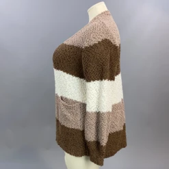 35 OT-A {Get Cozy} Mocha Brown Ivory Popcorn Cardigan PLUS SIZE XL 2X 3X -Cheap Clothing Store image b3b972ae e268 45a7 bfb6 0345618b6450