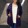 OT-B {Story Teller} Lightweight PURPLE Layered Cardigan