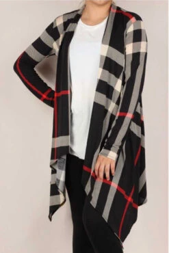 30 OT-C {Not My Type} Black Red Plaid Cardigan PLUS SIZE XL 2X 3X -Cheap Clothing Store image b42edbfc 04e4 489b 8d3b d8a8ad626798