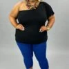 80 OS-C {Hang Loose} BLACK Tunic W/One Shoulder PLUS SIZE 1X 2X 3X -Cheap Clothing Store image b51d2475 ac39 473b 98b2 3604fb2e0897