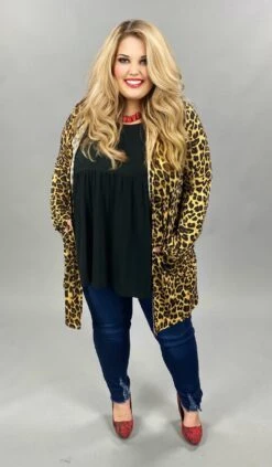 Cheap Clothing Store 21 22 OT-P {Hold On Tight} Leopard SALE!!! Hooded Cardigan PLUS SIZE XL 2X 3X