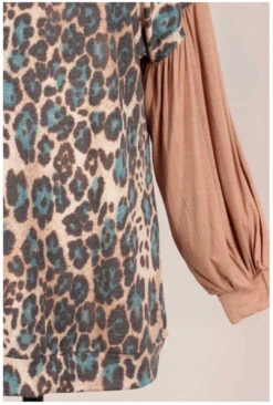 21 CP-B {Meant Well} Mocha Teal Leopard Knit Top PLUS SIZE XL 2X 3X -Cheap Clothing Store image d1b25dc8 5462 4dfb ab41 1570c277ecec