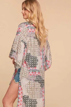 19 OT-R {Delicately Delivered} Charcoal Coral Print Kimono PLUS SIZE XL 2X 3X -Cheap Clothing Store image d4e409b1 467b 4544 b70c 7c7ff2df8148