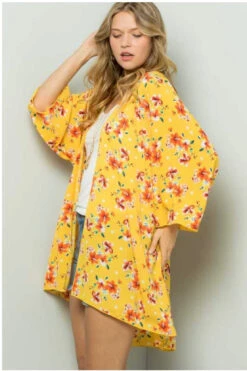 65 OT-F {Flowers In Sunshine} Yellow Floral Printed Cardigan PLUS SIZE -Cheap Clothing Store image dc284e9c 1b82 4025 b239 3217f6077b72