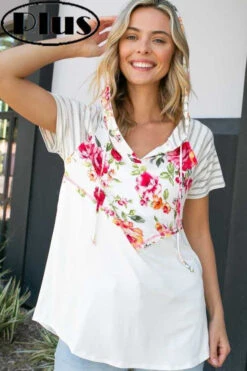 11 HD-D {Floral Influence| Ivory SALE!! Floral Grey Stripe Hoodie PLUS SIZE 1X 2X 3X -Cheap Clothing Store image e7611eda 1bc4 49d6 97d0 3aa5a1811f32